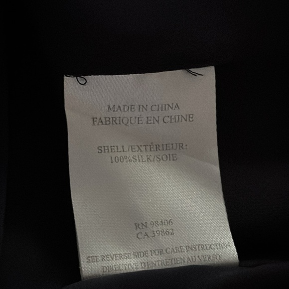 Theory ‘MALYDIE' 100% Silk Georgette Peplum Top / blouse 
Elegant Black Sz M - Picture 9 of 12